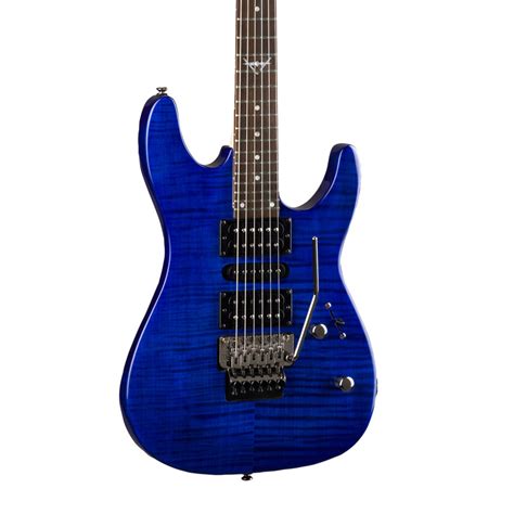 Disc Dean Custom 380f Floyd Rose Electric Guitar Trans Blue At