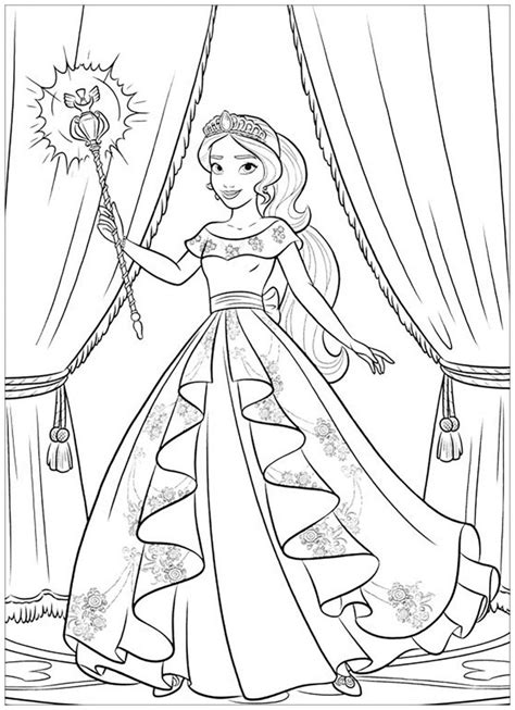 Download and print them all, put on the show and color elena of avalor. Disney Elena Of Avalor Printable Coloring Pages Sketch ...