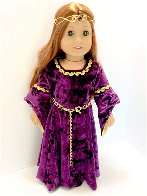 Medieval Maiden Costume Ag Doll Clothing 18 Inch Doll Etsy Unique