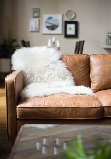 Sheepskin On Leather Sectional Sheepskins And Sofas The Perfect