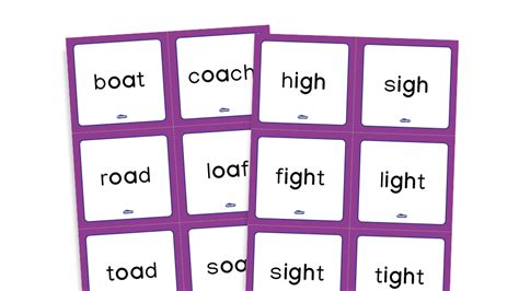 Phase 5 Phonics Word Cards Alternative Spellings Set 2 Igh Oa