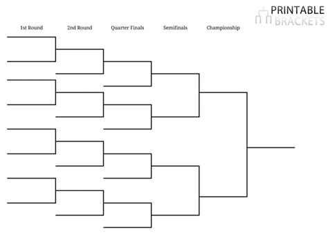 Free to download and print. Bracket Template | Printable Bracket Template