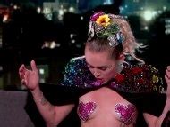 Naked Miley Cyrus In Jimmy Kimmel Live