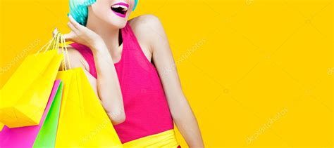 Shopping Crazy Girl Stock Photo By Porechenskaya