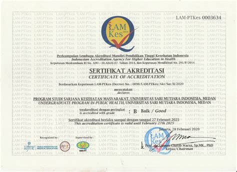 Akreditasi Prodi Kesehatan Masyarakat - Prodi Kesehatan Masyarakat (S1)