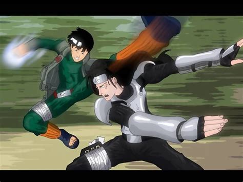 Fond Décran Original Neji Contre Lee 2 Naruto Neji Lee Shippuden