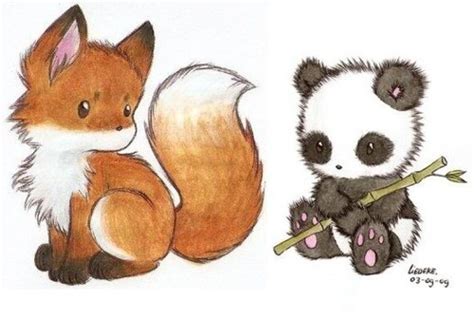 Lil Fox And Panda Panda Images Doodle Drawings Panda