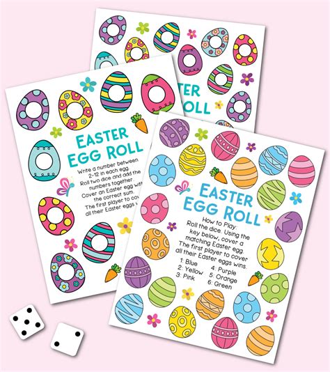 Easter Egg Roll Dice Games Kara Creates