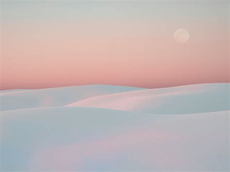 Wallpaper Sunset White Desert Dunes Nature Desktop Wallpaper Hd