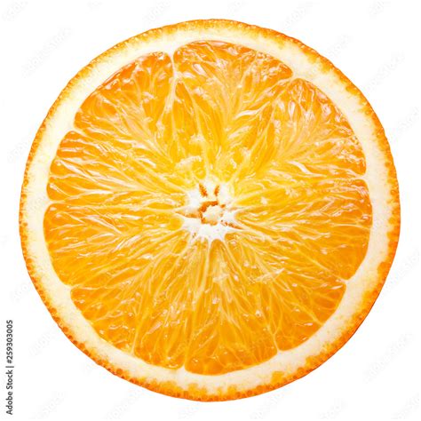 Orange Cut Fruit Orang Slice Top View Isolate Half Of Orange Isolated