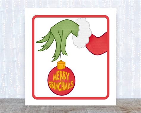 Merry Grinchmas The Grinch Handmade Card Blank Inside Etsy