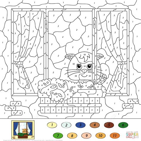 Check out our free printable coloring pages organized by category. Cat Color by Number | Free Printable Coloring Pages