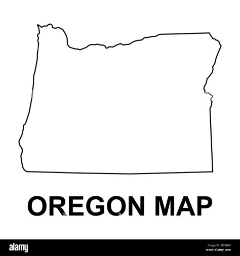 Oregon Map Shape United States Of America Flat Concept Icon Symbol