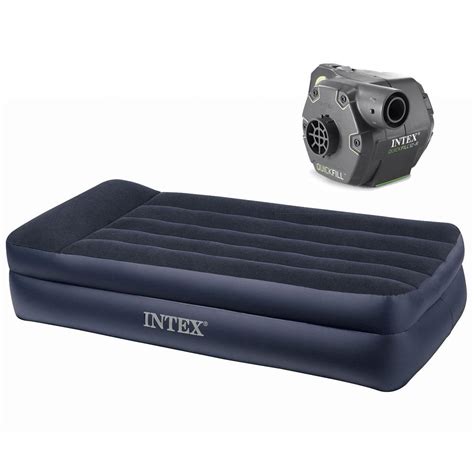 Typically, any person having an air mattress should consider having a functional air pump. Intex Twin Pillow Rest Raised Airbed Mattress and Cordless ...