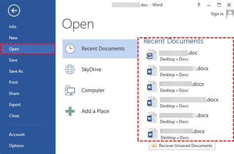 How To Find Recently Saved Documents