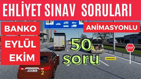 EHLİYET SINAV SORULARI 2023 EYLÜL EKİM ÇIKMIŞ EHLİYET SINAV SORULARI