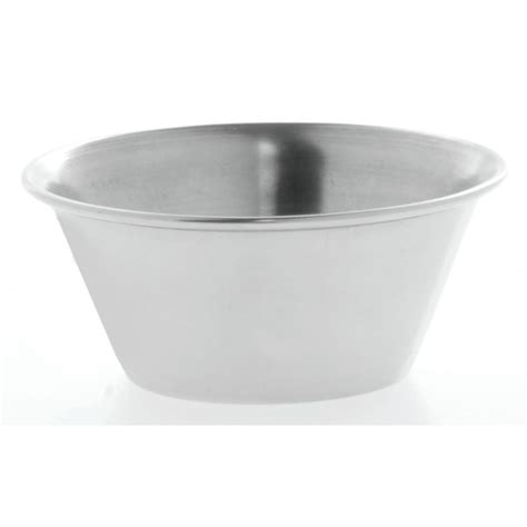 Hubert 4 Oz Flared Stainless Steel Sauce Cup