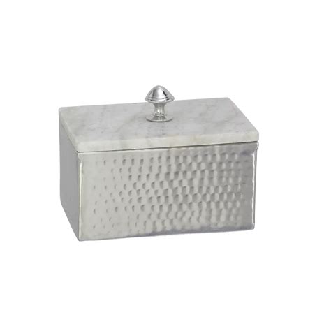 Mercer41 Wilmslow Decorative Aluminum Marble Rectangular Box And Reviews