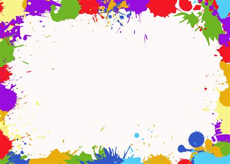8 Colorful Splatter Frame Png Transparent