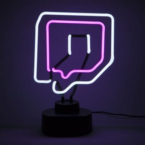 Twitch Logo Neon Light Fanfit Gaming Desk Light Neon Lighting