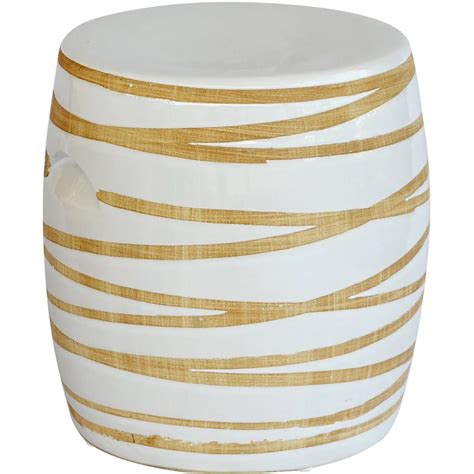 Stool Ceramic Wood Grain White Jenny Robert Exclusive Décor Sa Decor And Design