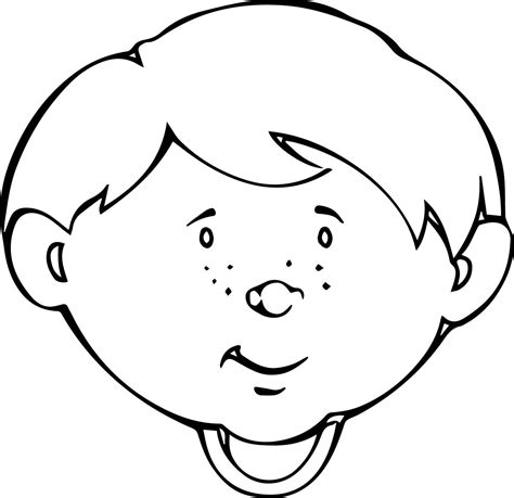 Boy Face Coloring Pages - Coloring Home