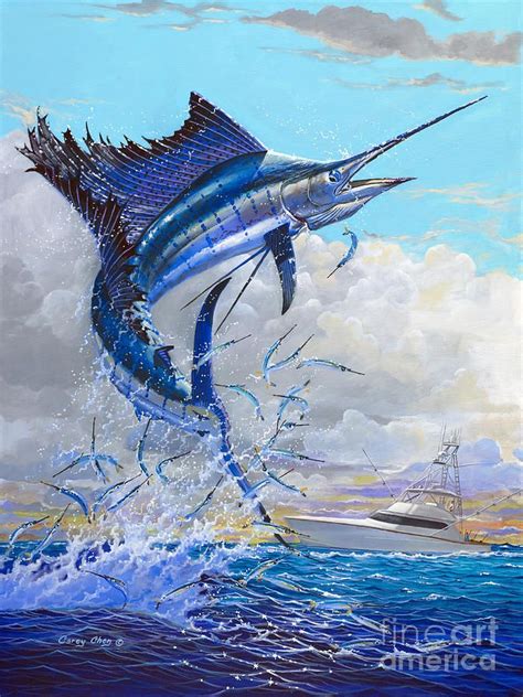 Sailfish Painting Free Jumper Off00152 By Carey Chen