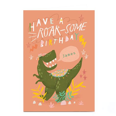 Buy Personalised Jordan Wray Birthday Card Roar Some For Gbp 229 Card Factory Uk