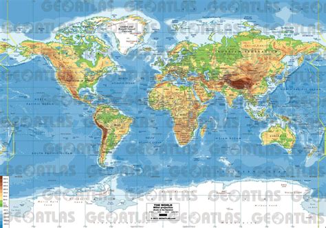 Carte Physique Du Monde Infini Photo