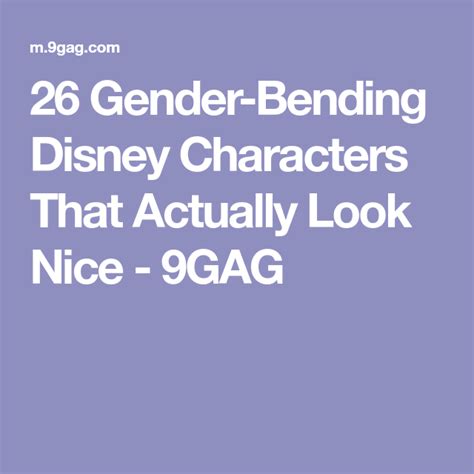 26 Gender Bending Disney Characters That Actually Look Nice Funny