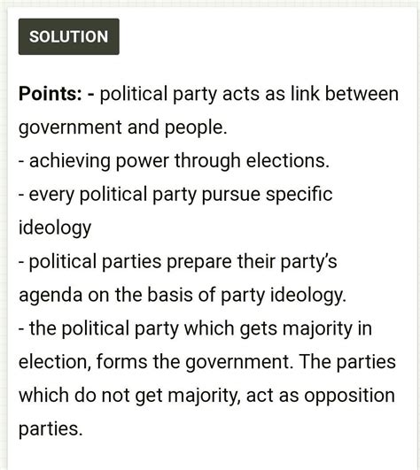 What Are The Major Characteristics Of Political Parties