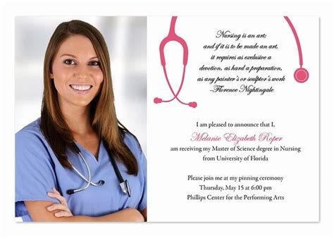 Nurse Graduation Invitation Template Elegant Nursing Graduate