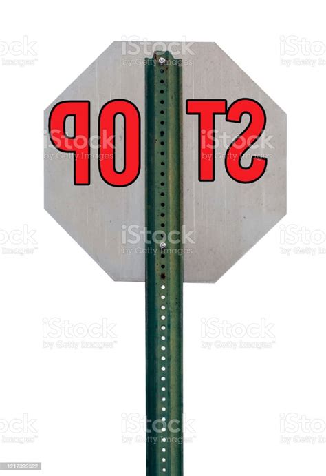 Rear View Of Stop Sign Stock Photo Download Image Now Back Fun