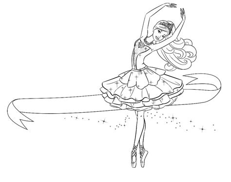 Barbie Ballerina Coloring Pages To Print And Color
