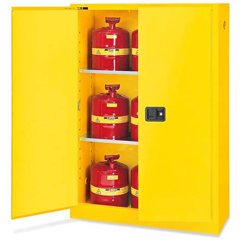 Standard Flammable Storage Cabinet Self Closing Doors Yellow 45