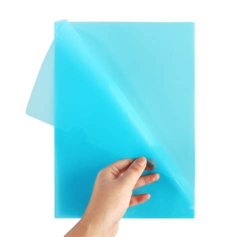 Transparent File Filling L Shape Document Pocket A4 Pp Plastic Clear