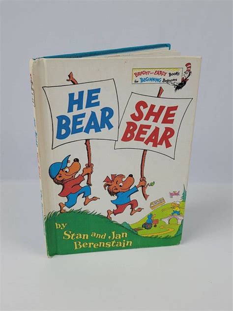 He Bear She Bear Dr Suess Bright And Early Hc Book By Stanjan Berenstain 1974 Etsy