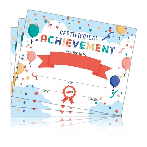 Buy Colorful Certificate Of Achievement Preschool Kindergarten Diploma