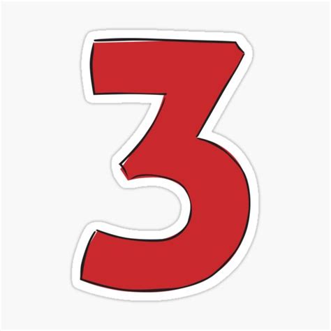 Number 3 Stickers Redbubble