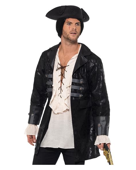 Buccaneer Pirate Costume Jacket Black At Horror