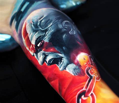 Kratos Tattoo By Michael Taguet Photo 29301