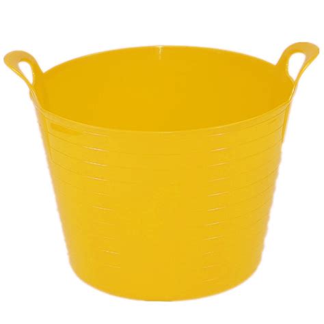 2 X 42 Litre Large Flexi Tub Home Flexible Rubber Storage Bucket Made