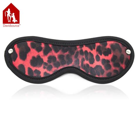 davidsource red leopard leather eyepatch with elastic band sleeping blindfold blinder eye mask