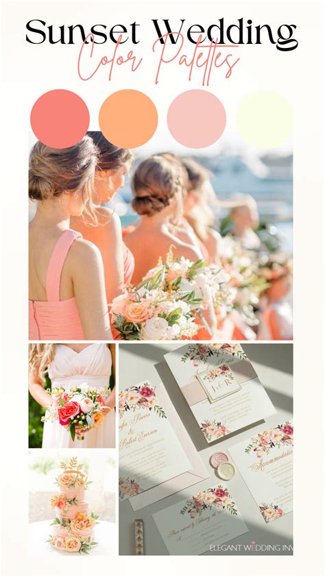 7 Magical Sunset Wedding Color Palettes That Will Make Your Special Day