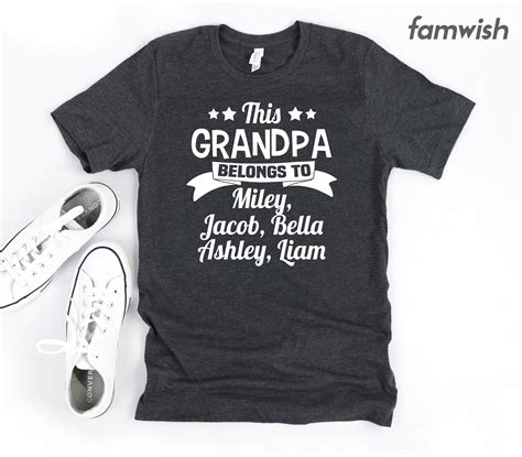 Custom Grandpa T Shirt Personalized T For Granddad This Etsy