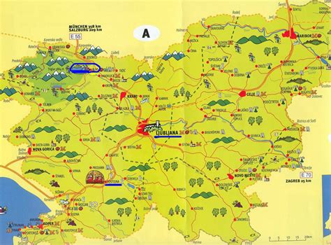 Carte statique de la slovénie. Slovenie