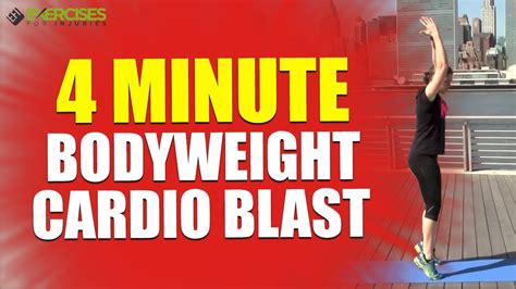 4 Minute Bodyweight Cardio Blast Youtube