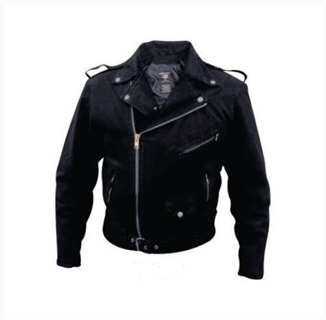 Leather Style Black Denim Jacket