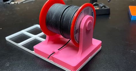 Gridfinity Wire Spool Holder By Schwaded Download Free Stl Model