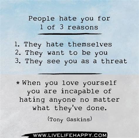 People Hate You For 1 Of 3 Reasons Reason Quotes People Quotes Hate